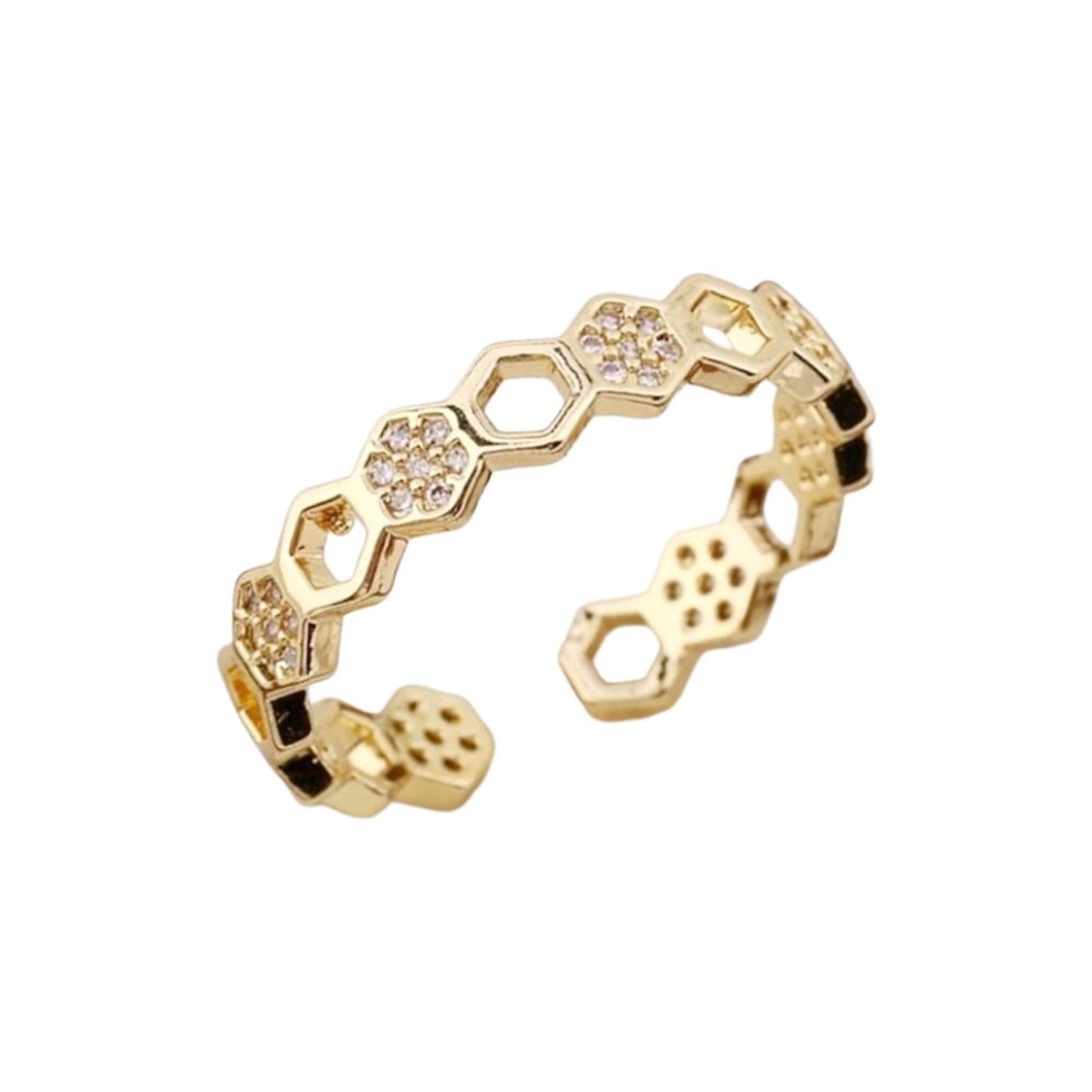Honeycomb Open Band Ring